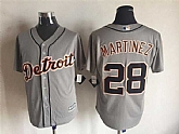 Majestic Detroit Tigers #28 J.D.Martinez Gray MLB Stitched Jerseys,baseball caps,new era cap wholesale,wholesale hats